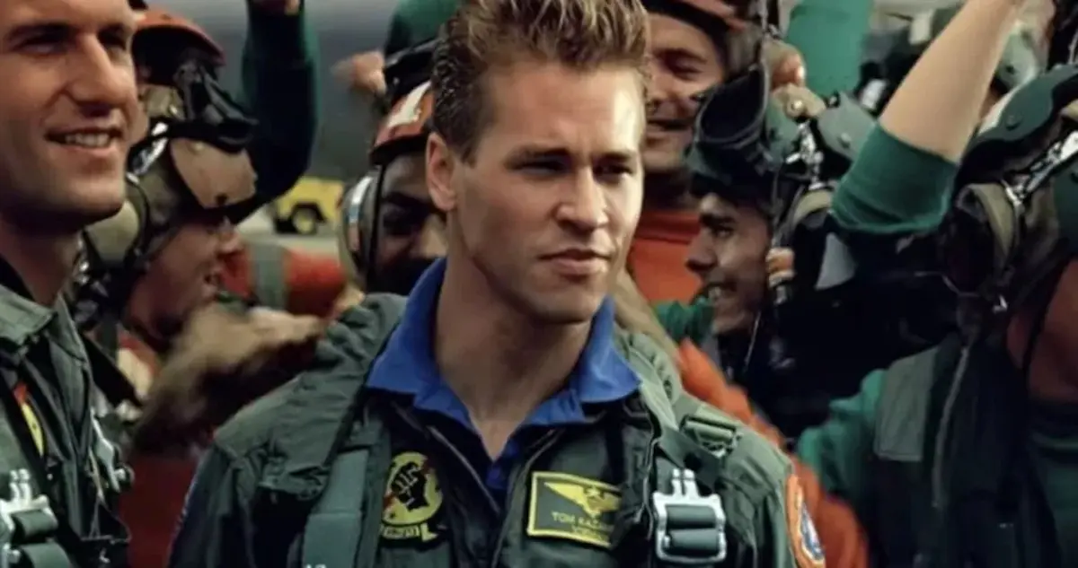 Val Kilmer voice: image of Val Kilmer from the original Top Gun movie